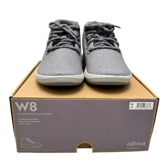 ALLBIRDS Wool Runner-Up Mizzle Water-Repellent High-Top Sneaker Women Sz 8 $145 - Picture 4 of 10